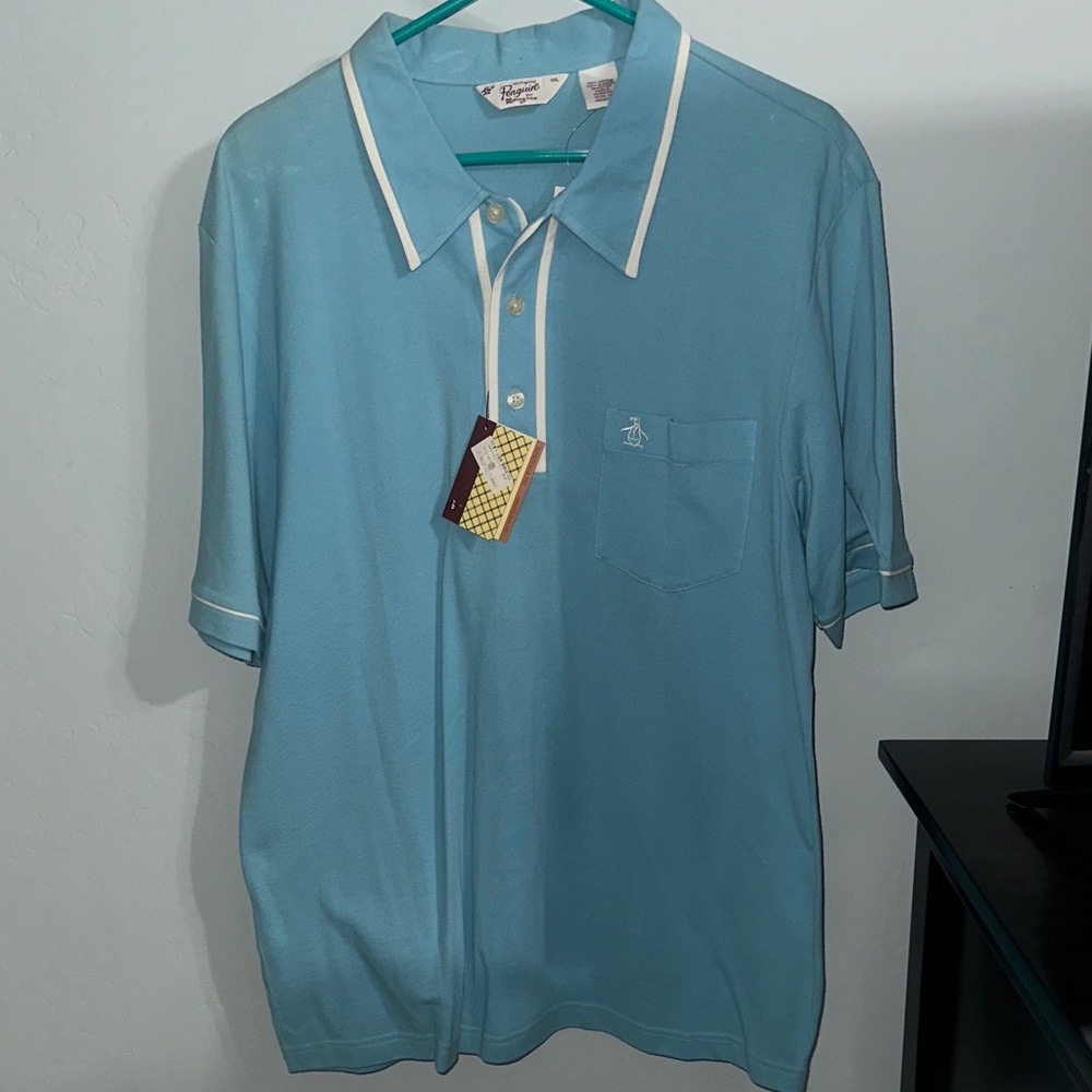 Original Penguin Men's Milky Blue Polo Shirt NWT  size XXL